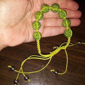 💜LIME GREEN ADJUSTABLE BRACELET